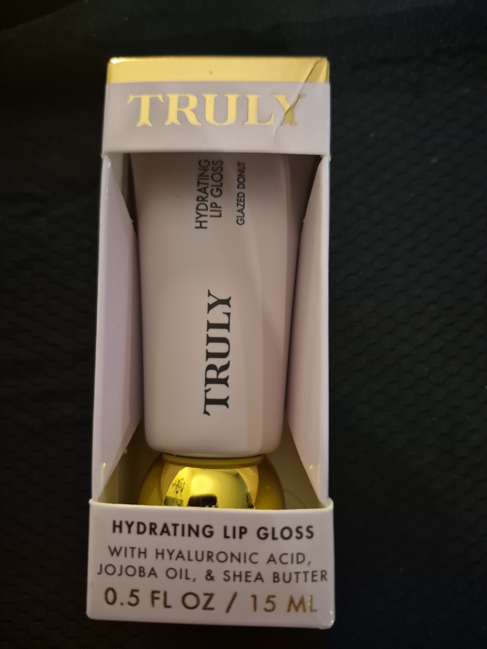 TRULY Hydrating Lip Gloss - Soft Pink & Gold Accents (Glazed Donut)